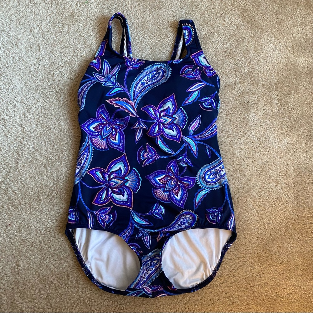 NWOT Lands End womens floral paisley print one piece
